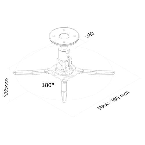 Neomounts BEAMER-C50 Beamer plafond beugel