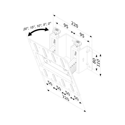 Neomounts FPMA-W120 | Kantelbare muurbeugel tot 40 inch