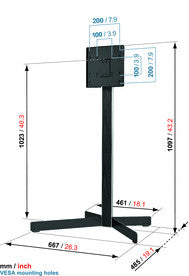 Vogels EFF8230 TV vloerstandaard