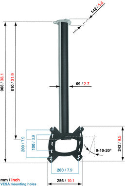 Vogels efc 6215 lcd plafondsteun