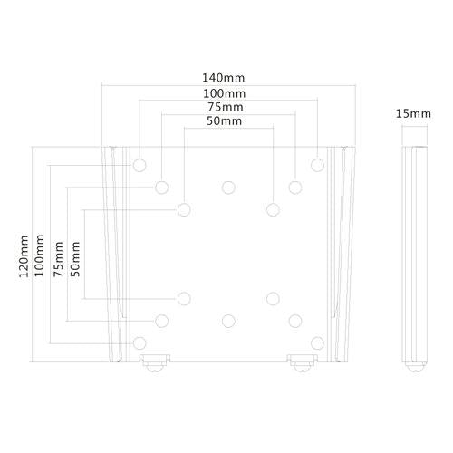 Neomounts FPMA-W25 zwart | Strakke wandmontage voor schermen tot 30 inch