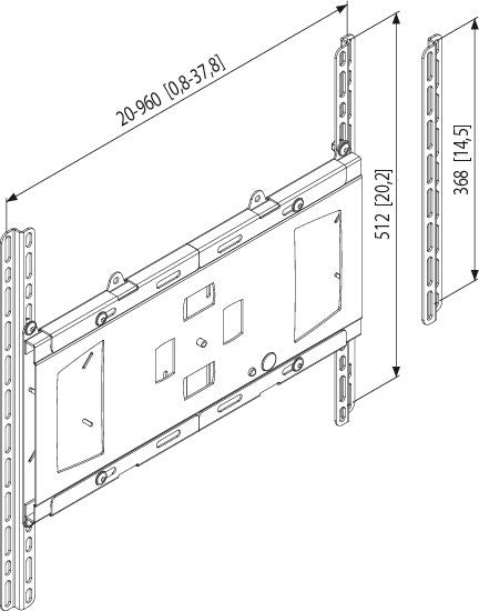 Vogel's universele display interface Zilver 30 inch t/m 60 inch