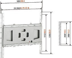 Vogel's universele display interface zwart 30 inch t/m 60 inch