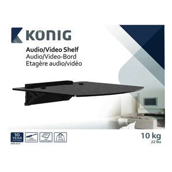 Audio/videoplank getemperd glas