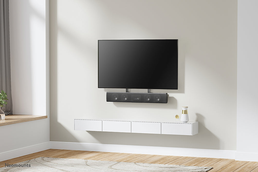 Neomounts AWL29-750BL1 universele videobar/soundbar/speaker steun, diepteverstelbaar (0-4,2 cm) - Zwart