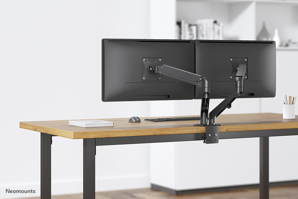 Neomounts DS70-700BL2 full motion monitor bureausteun voor 17-27 inch schermen - Zwart