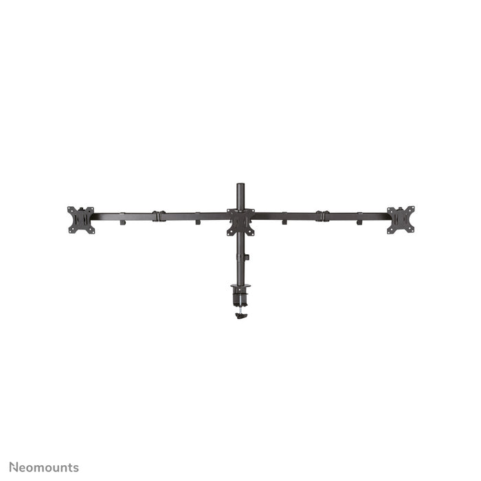 Neomounts FPMA-D550D3 zwart is een bureausteun voor 3 flat screens t/m 27 inch (69 cm).
