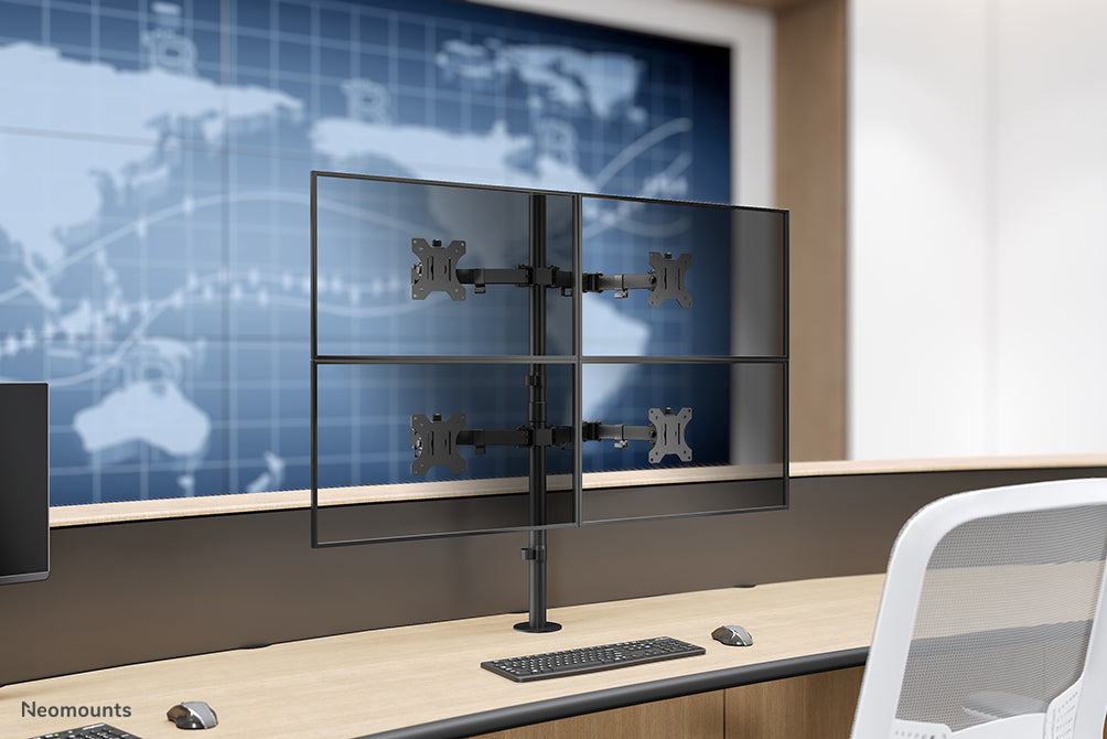 Neomounts FPMA-D550D4 zwart full motion bureausteun voor 13-32 inch schermen - Zwart