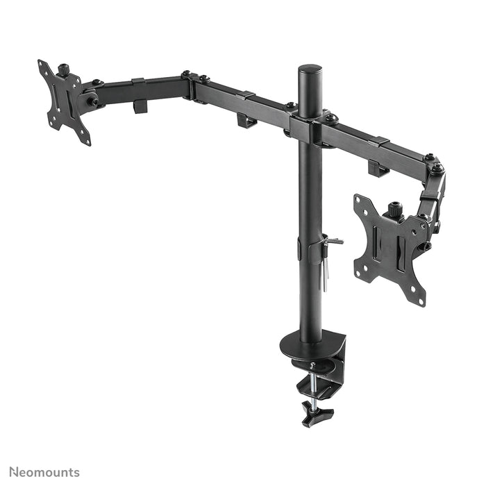 Neomounts FPMA-D550D zwart is een bureausteun voor 2 flat screens t/m 32 inch - Zwart