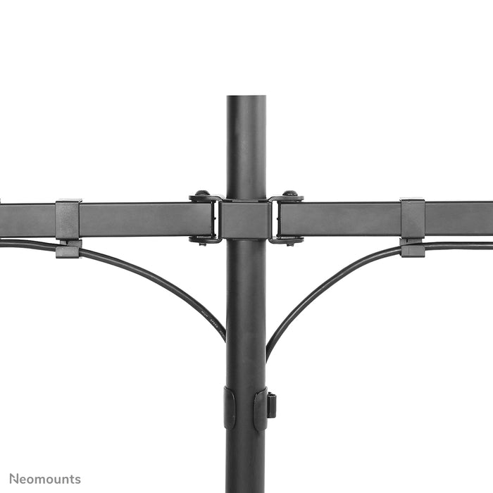Neomounts FPMA-D550D zwart is een bureausteun voor 2 flat screens t/m 32 inch - Zwart