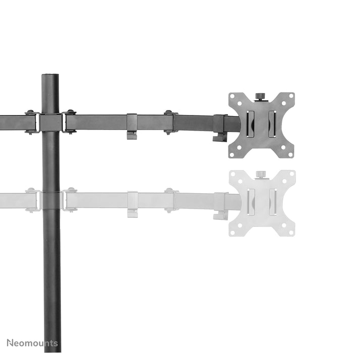 Neomounts FPMA-D550D zwart is een bureausteun voor 2 flat screens t/m 32 inch - Zwart