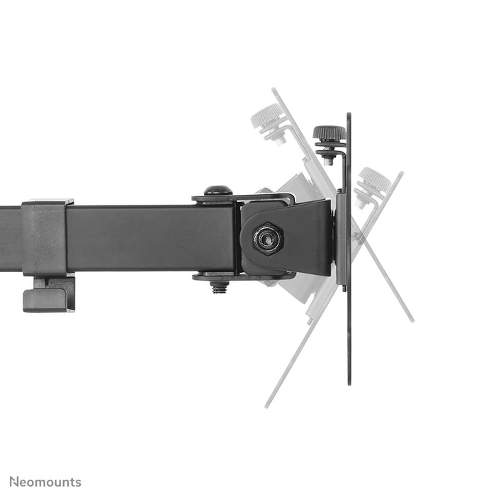 Neomounts FPMA-D550D zwart is een bureausteun voor 2 flat screens t/m 32 inch - Zwart