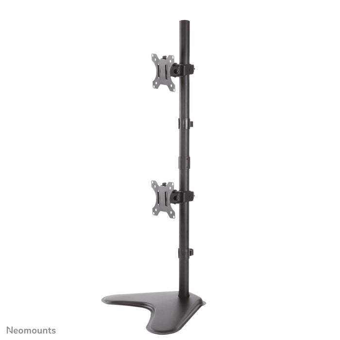 Neomounts FPMA-D550DDV zwart is een bureausteun voor 2 flat screens t/m 32 inch.