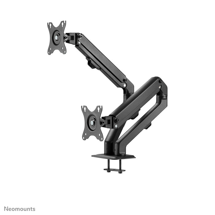 Neomounts FPMA-D650D zwart is een full motion bureausteun voor schermen t/m 27 (69 cm).
