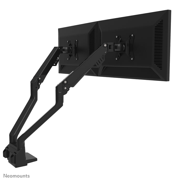 Neomounts FPMA-D750D zwart is een bureausteun met gasveer voor flat screens t/m 32 inch (81 cm).