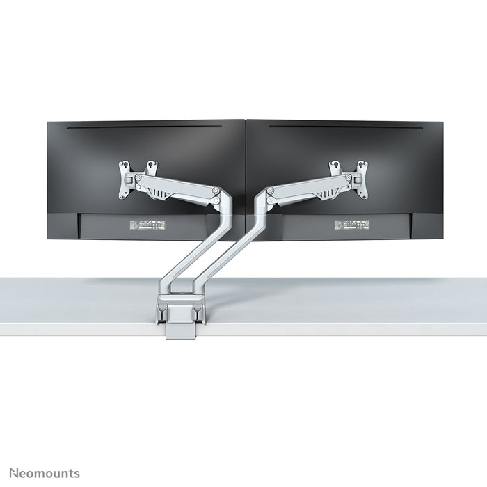 Neomounts FPMA-D750D zilver is een bureausteun met gasveer voor flat screens t/m 32 inch (81 cm).