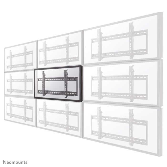 Neomounts LED-VW500black is een vlakke video wall wandsteun voor schermen t/m 75 inch (191 cm).