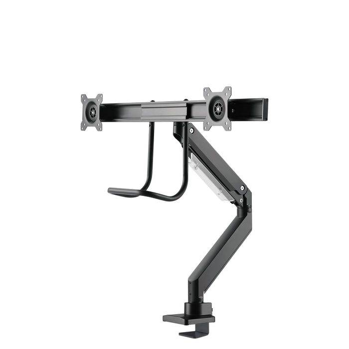 Neomounts NM-D775DX zwart is een gasgeveerde bureausteun met crossbar en hendel voor flat screens t/m 32 inch (81 cm).