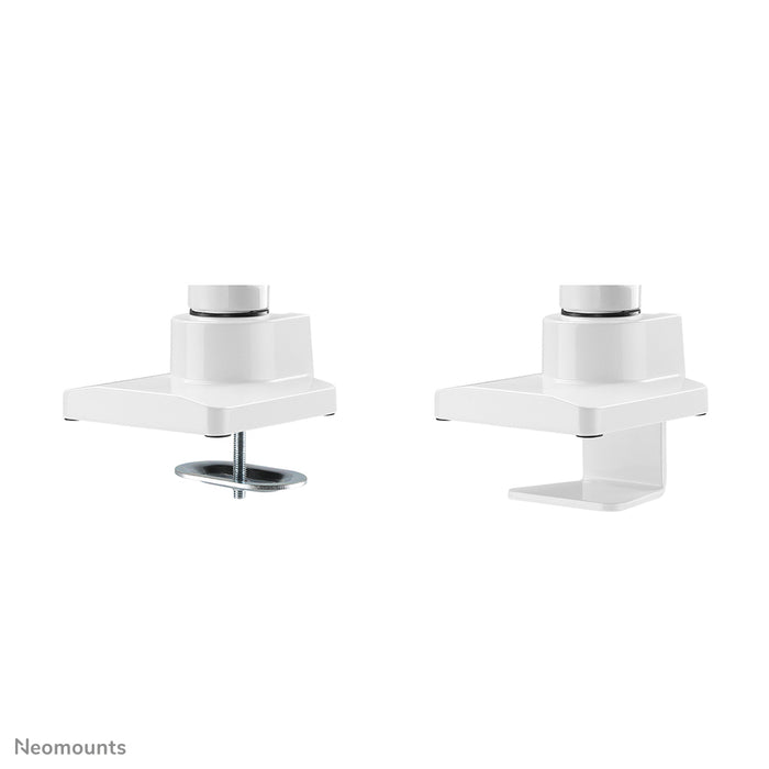 Neomounts NM-D775 witPLUS is een gasgeveerde bureausteun voor curved monitors t/m 49 inch (124 cm) - Wit