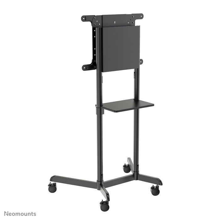 Neomounts NS-M1250 zwart is een verrijdbaar meubel voor flat screens t/m 70 inch (178 cm). Incl. laptop plateau - Zwart