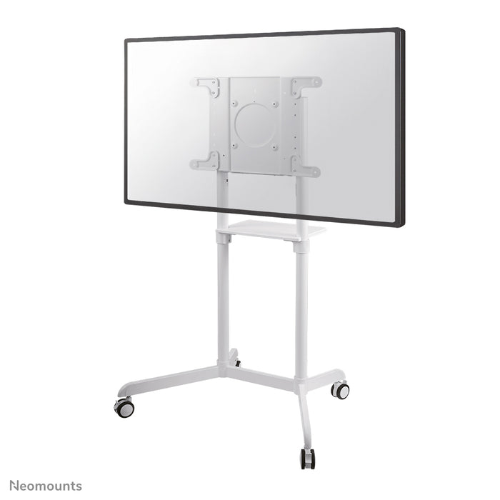 Neomounts NS-M1250 wit is een verrijdbaar meubel voor flat screens t/m 70 inch (178 cm). Incl. laptop plateau - Wit