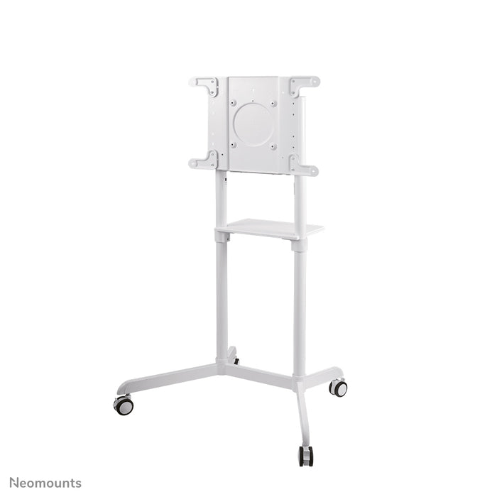 Neomounts NS-M1250 wit is een verrijdbaar meubel voor flat screens t/m 70 inch (178 cm). Incl. laptop plateau - Wit