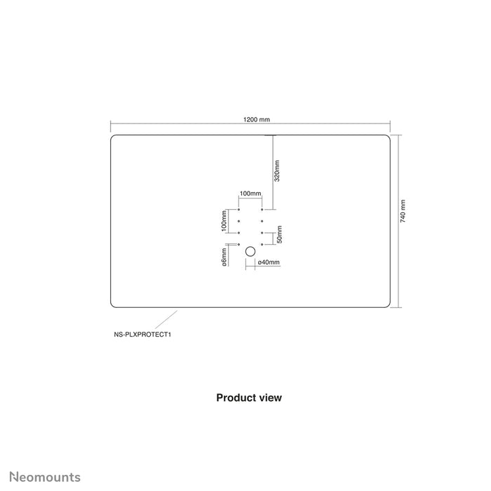 Neomounts NS-PLXPROTECT1 is een transparant scherm t.b.v. 1 flat screen en biedt afstandsbescherming op de werkvloer- Transparant acrylaat, 100% recyclebaar | PLXPROTECT van is geregistreerd als EU-Design patent |