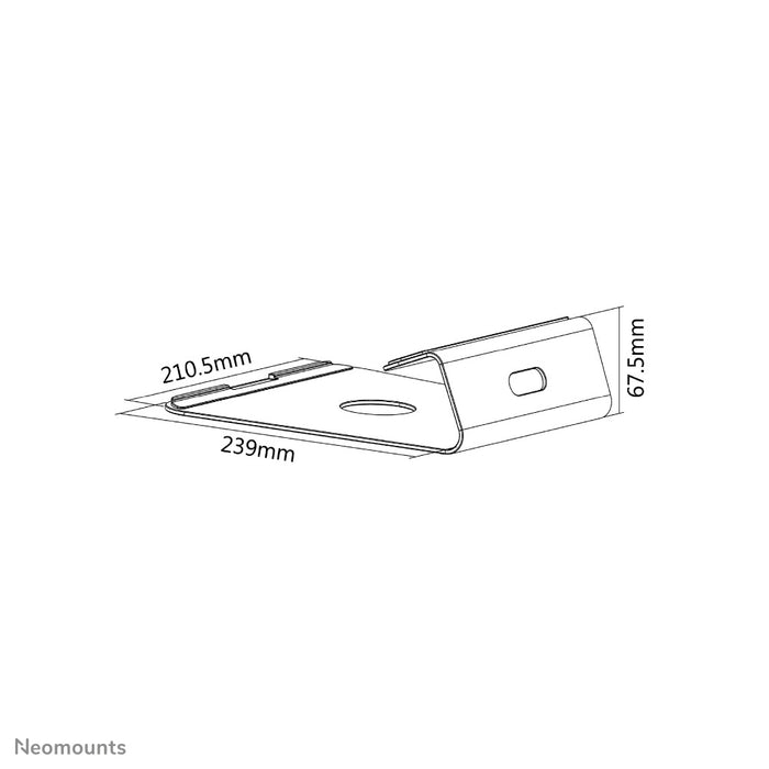 Neomounts NSLS025 is een universele bureausteun voor een notebook of tablet.