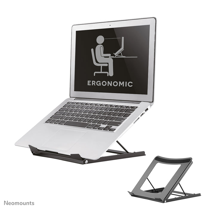Neomounts NSLS075 zwart is een bureaustandaard voor een notebook - Zwart