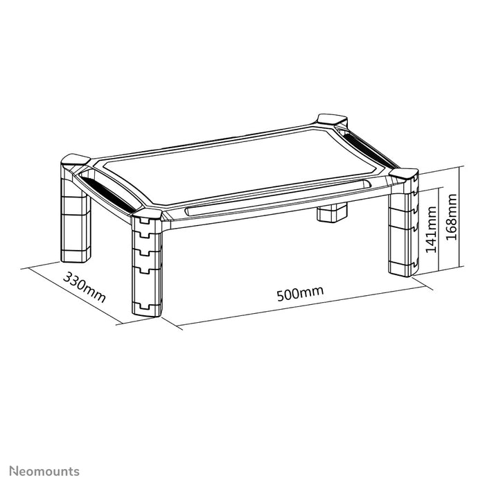 Neomounts NSMONITOR20 is een verhoger voor een monitor of laptop.