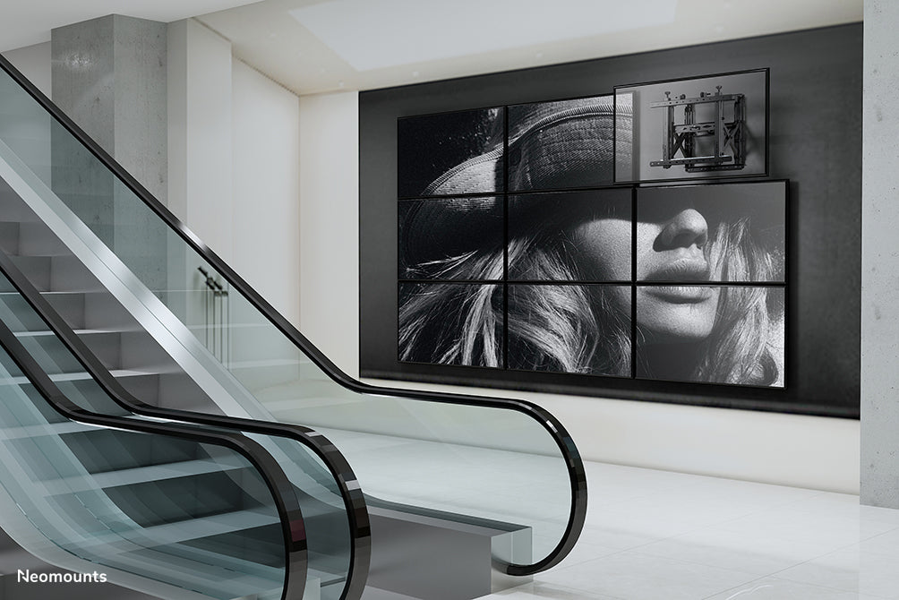 Neomounts WL95-900BL16 push to pop out videowall steun voor 45-75 inch schermen - Zwart