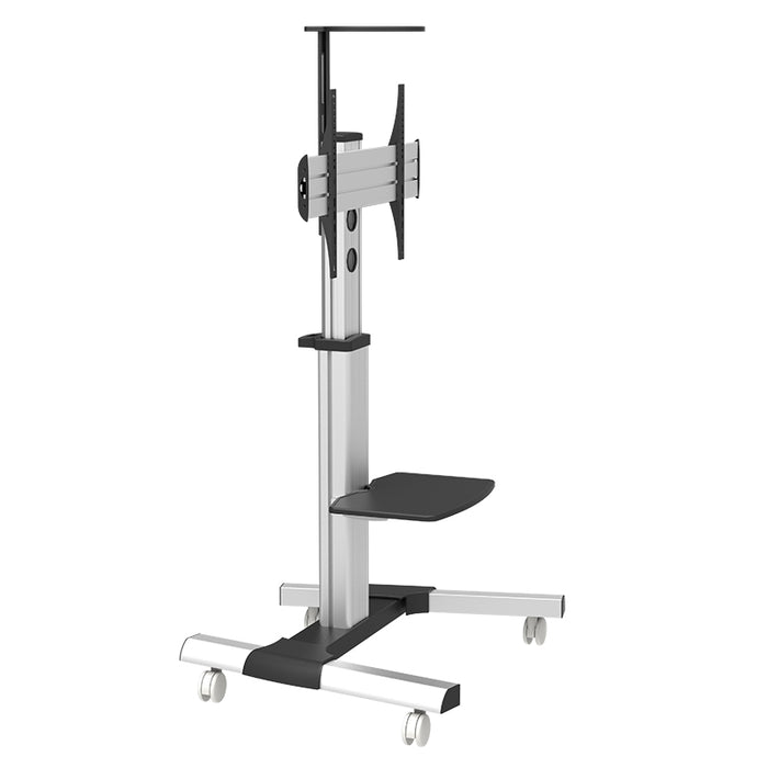 2de kans - TV stevige verrijdbare vloersteun Aluminium | Schermen tot 70 inch |Hoogte 210cm
