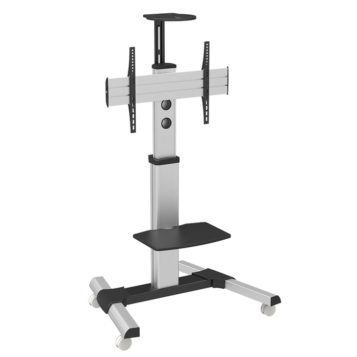 2de kans - TV stevige verrijdbare vloersteun Aluminium | Schermen tot 70 inch |Hoogte 210cm