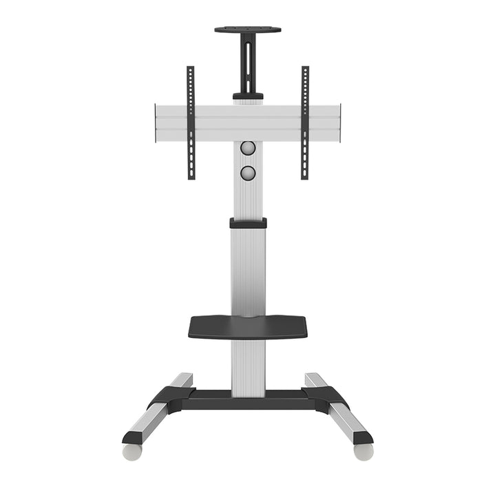 2de kans - TV stevige verrijdbare vloersteun Aluminium | Schermen tot 70 inch |Hoogte 210cm