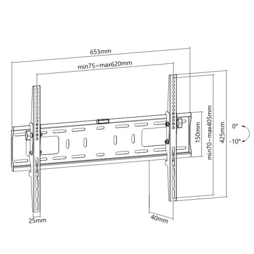 Wolff Mount TV Muurbeugel voor Philips TV 37 t/m 70 inch – Kantelbaar – Slechts 4 cm Plat