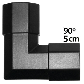 Kabelgoothoek 90° zwart