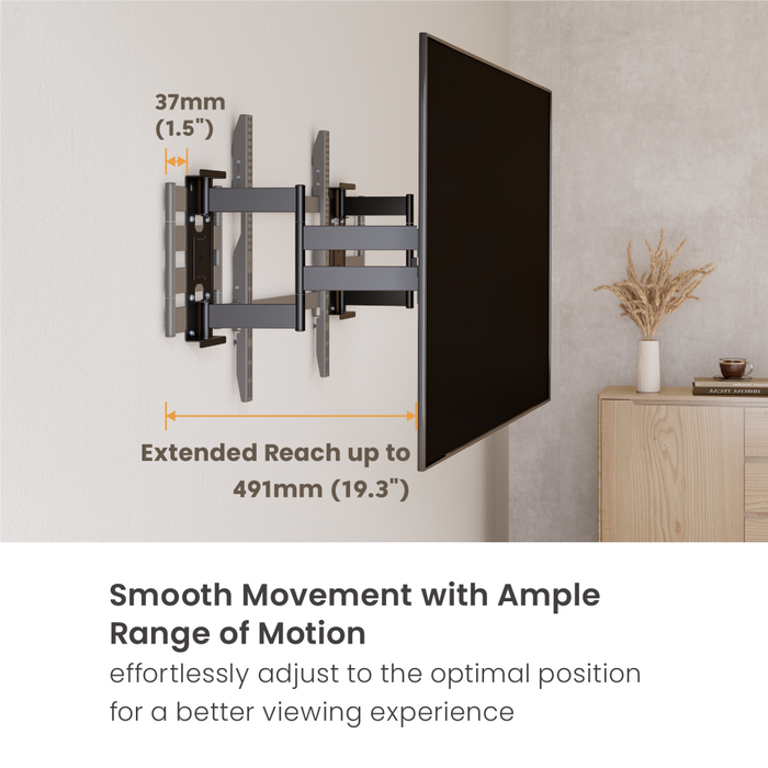 Wolff Mount Heavy Duty TV Muurbeugel tot 100 Inch | Ultra Plat & Hoekmontage