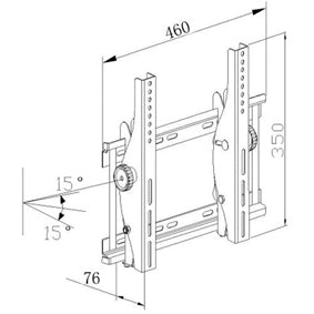 kantelbare tv muurbeugel voor schermen tot 37 inch