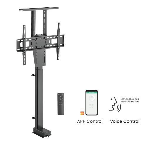 Wolff Mount Elektrische TV lift verticaal tot 80 inch TV en 60 kilo met APP en afstandsbediening 106 cm